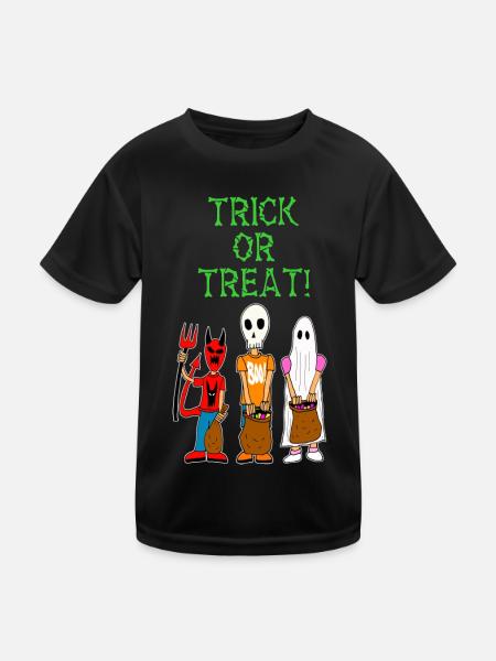 Trick or Treat Kids - Kids Functional T-Shirt - black - Front
