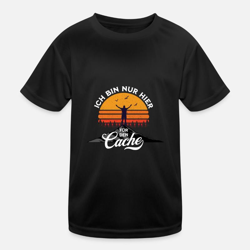Geocaching - Hier Für Den Cache Kinder Funktions-T-Shirt