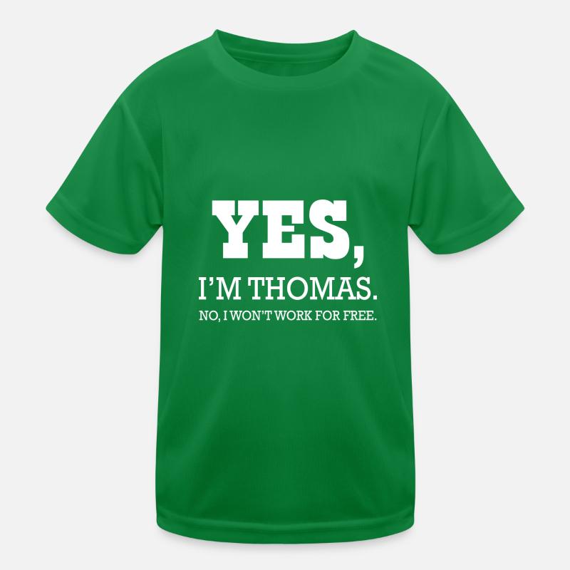 Thomas Yes I'm t shirt Thomas for man T-shirt sport Enfant