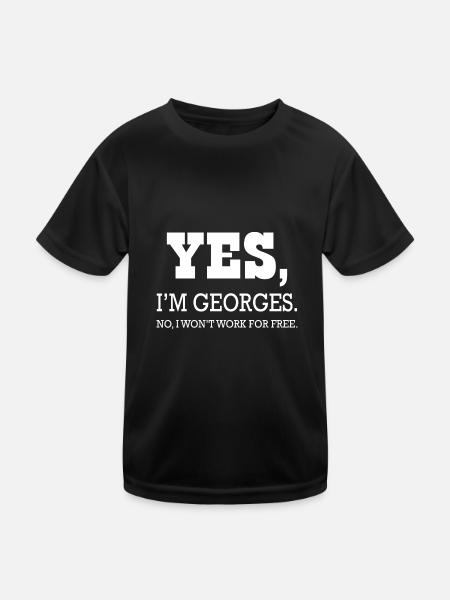 Georges Ja, ich bin Georges für Mann T-Shirt - Kinder Funktions-T-Shirt - Schwarz