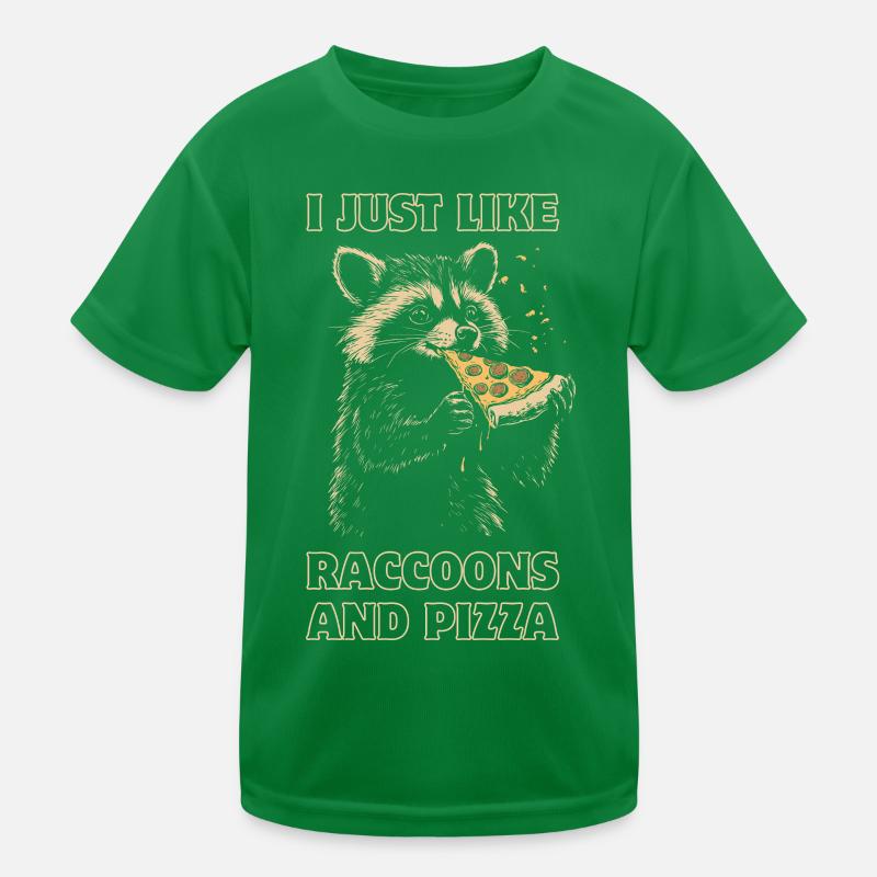 Raton laveur mangeant de la pizza T-shirt sport Enfant