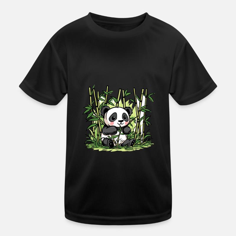 Niedlicher Panda Bambus Wald Tier Tierwelt Kinder Funktions-T-Shirt
