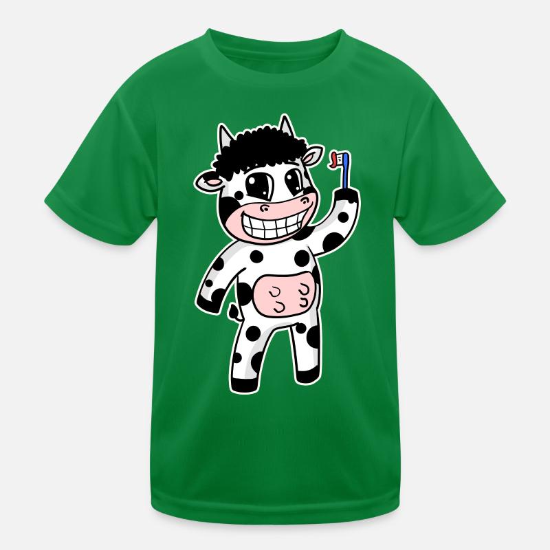 Vache avec brosse à dents T-shirt sport Enfant