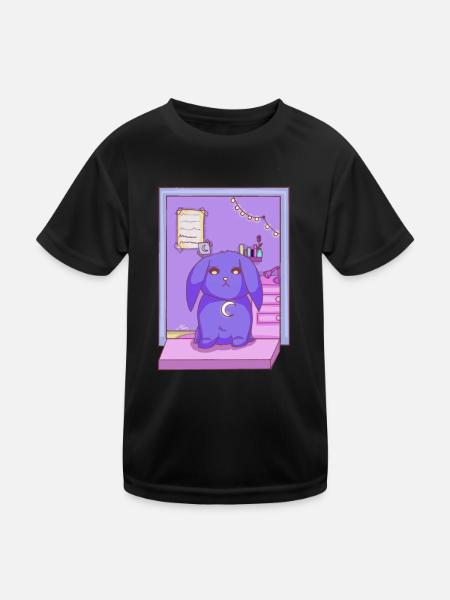 Lofi Vibe Bun - Kids Functional T-Shirt - black - Front
