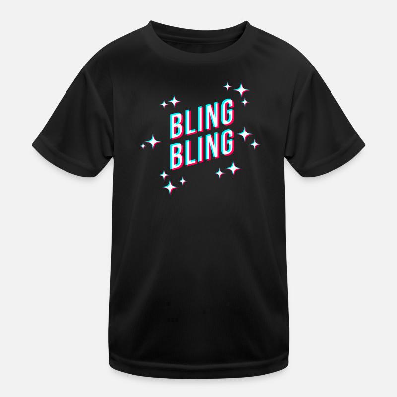 bling bling funkelnde sterne spruch sticker cool Kinder Funktions-T-Shirt