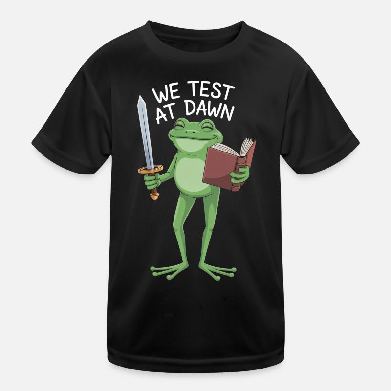 Dawn Test Frog: Sword & Scroll Kids Functional T-Shirt