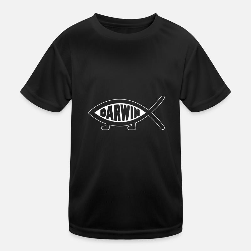 Darwin Fish - Lustige Evolution Kinder Funktions-T-Shirt