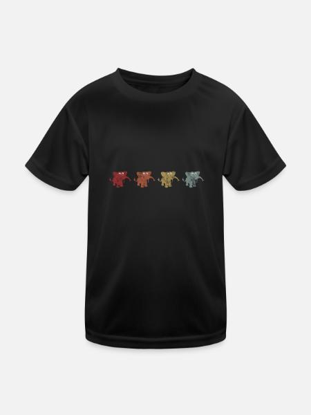 Eléphant éléphant pour enfants - T-shirt sport Enfant - noir - Devant