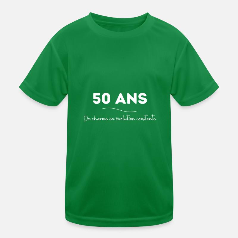 50 ans de charme en évolution constante Humour T-shirt sport Enfant
