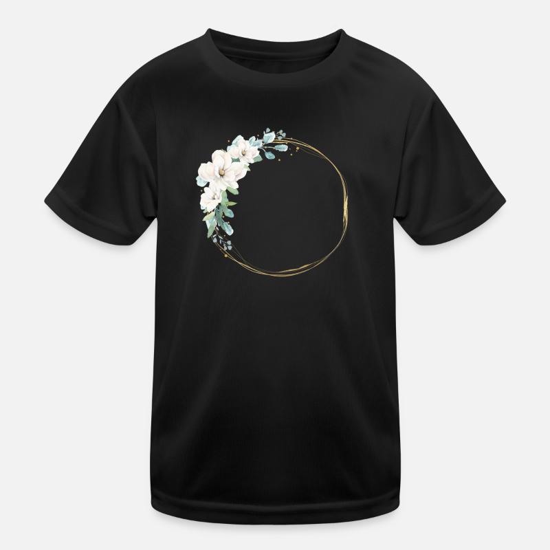 Flowers circle customizable Kids Functional T-Shirt