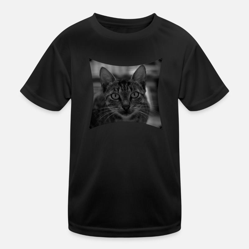 Wilde Katze Kinder Funktions-T-Shirt