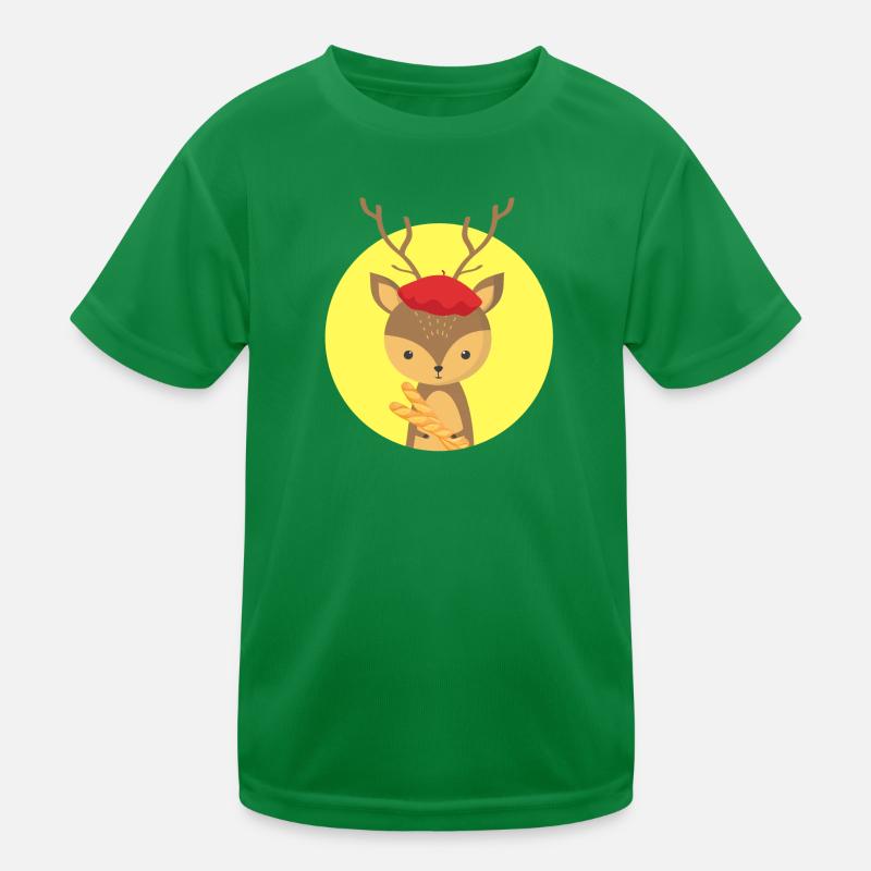 Hjorte og Frankrig Funktionsshirt til børn