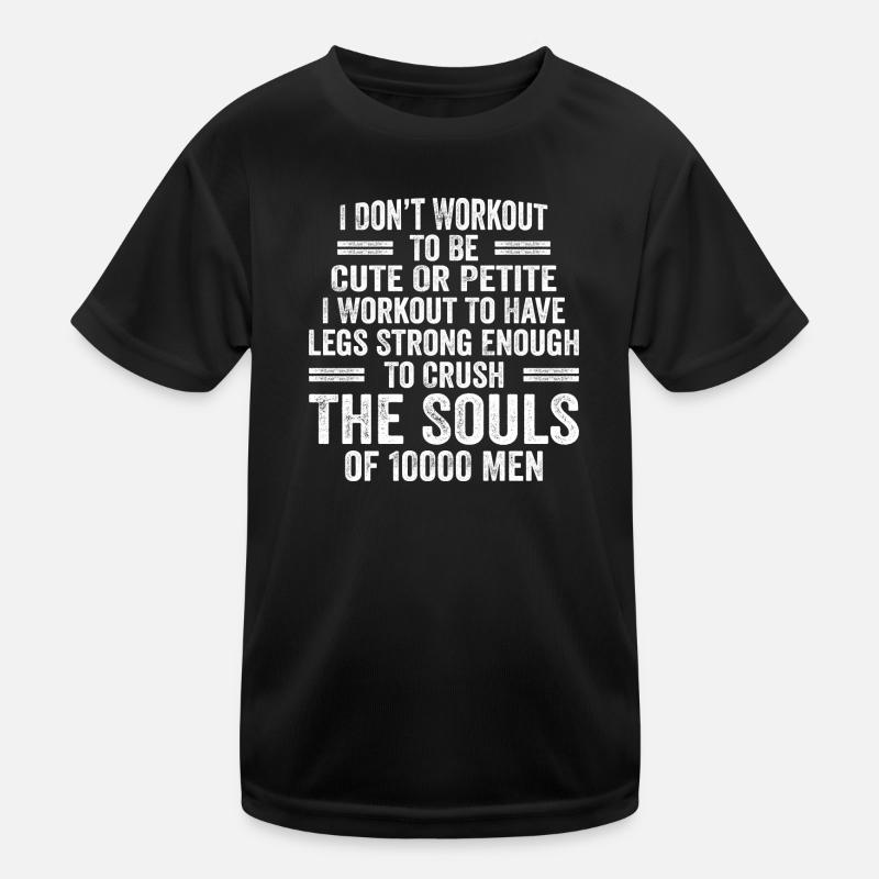 Ich trainiere nicht, um süß oder zierlich zu sein - Workout Kinder Funktions-T-Shirt