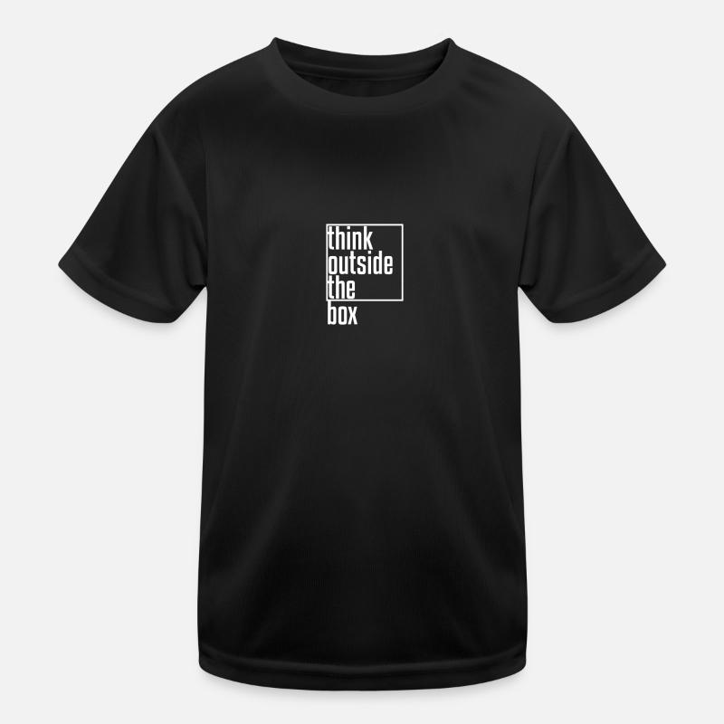 Think outside the box. Think freely. Kids Functional T-Shirt