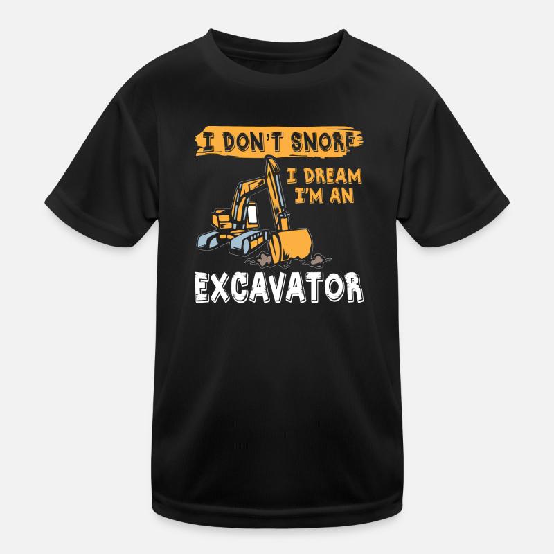 I dont Snore Excavator Kinder Funktions-T-Shirt