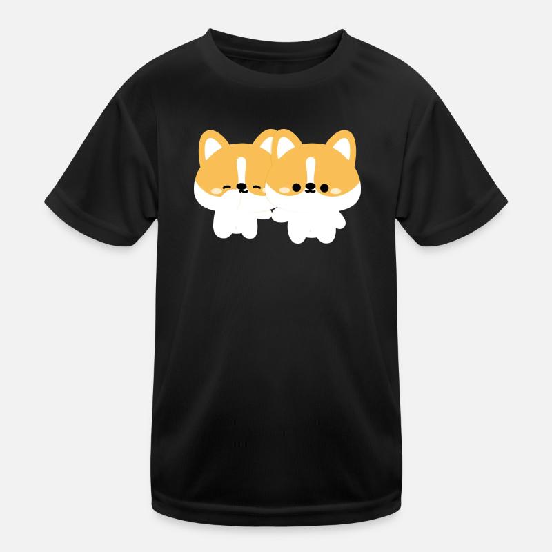 Corgi Hund Paar Kinder Funktions-T-Shirt