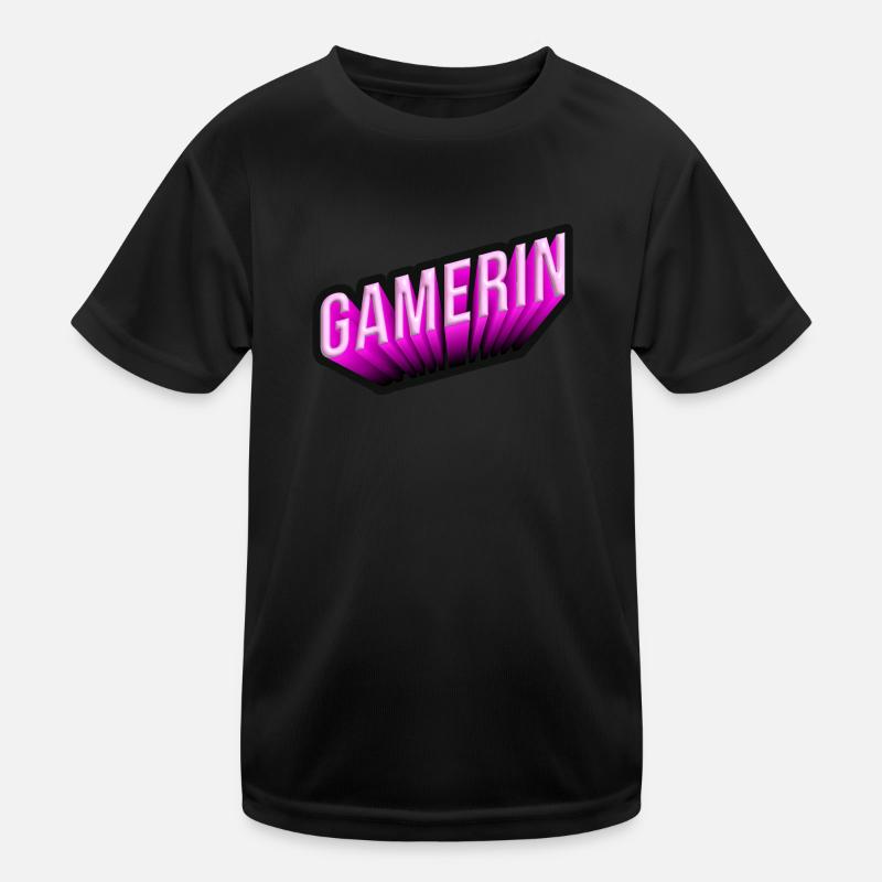 Gamerin 3D NEON PINK Kinder Funktions-T-Shirt