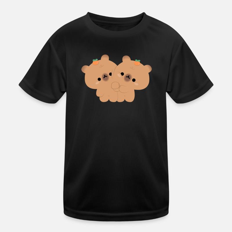Capybara Couple Kids Functional T-Shirt