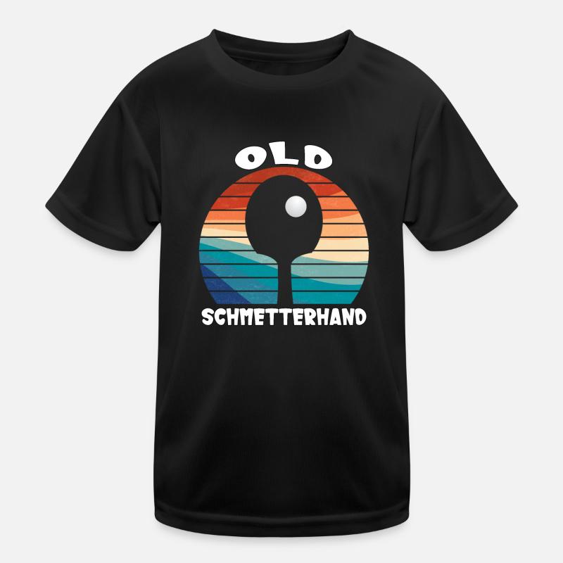 Old Butterfly Hand Table Tennis Design Kids Functional T-Shirt