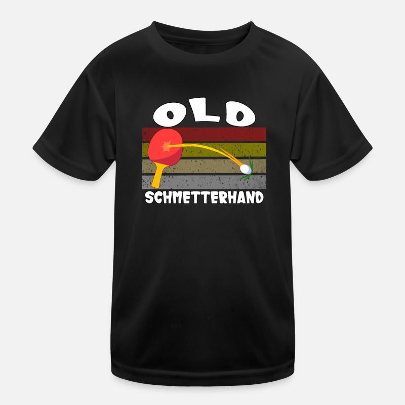 Old Butterfly Hand Table Tennis Design Kids Functional T-Shirt