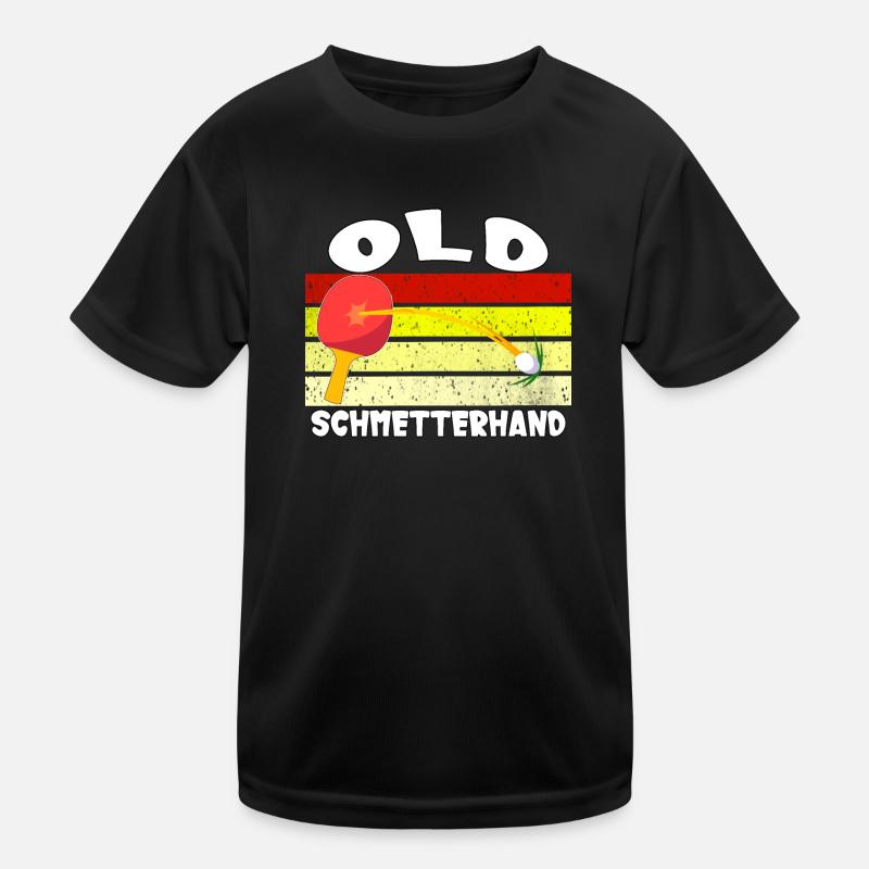 Old Butterfly Hand Table Tennis Design Kids Functional T-Shirt