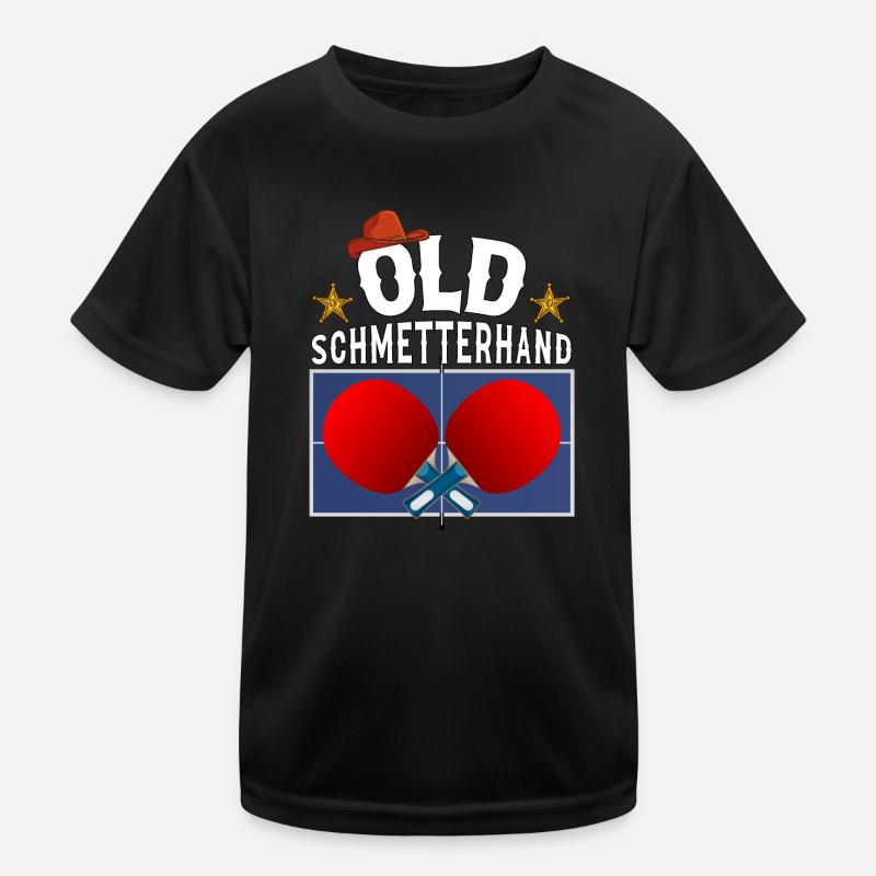 Old Butterfly Hand Table Tennis Design Kids Functional T-Shirt
