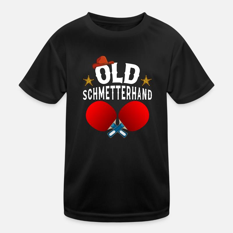 Old Butterfly Hand Table Tennis Design Kids Functional T-Shirt