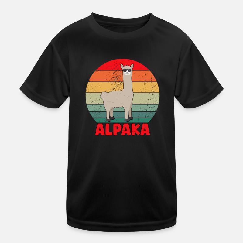 Cool Alpaka Design Kinder Funktions-T-Shirt