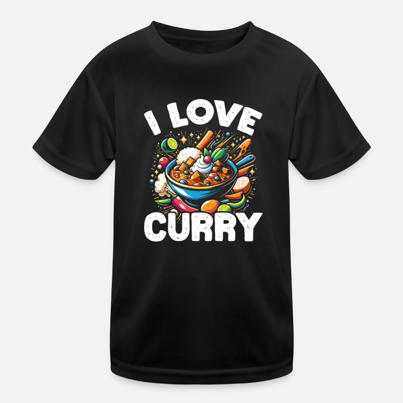 J’adore Curry - pour les vrais amateurs de curry T-shirt sport Enfant