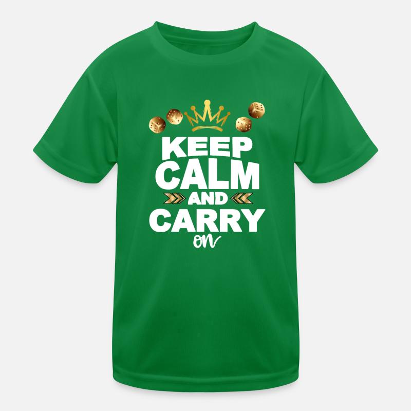 Keep calm and carry on Kinder Funktions-T-Shirt