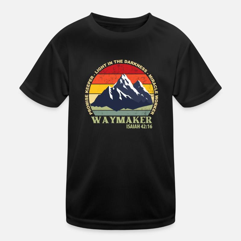 Waymaker Promise Keeper Miracle Worker Christian Kids Functional T-Shirt