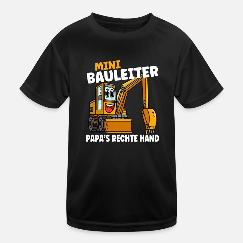 Little construction manager Dad's right hand Kids Functional T-Shirt