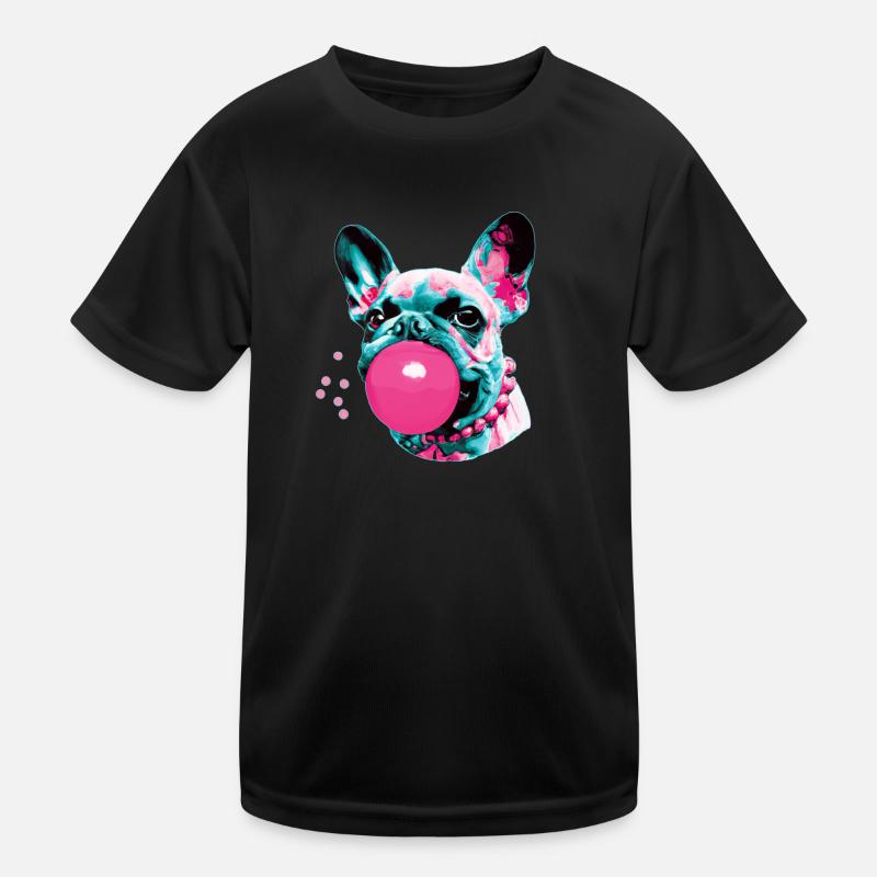 Bubble Frenchie Kids Functional T-Shirt