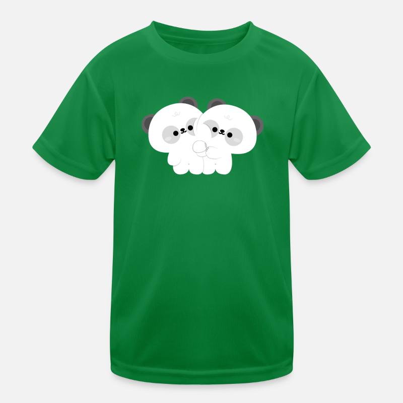 Panda-Paar Kinder Funktions-T-Shirt