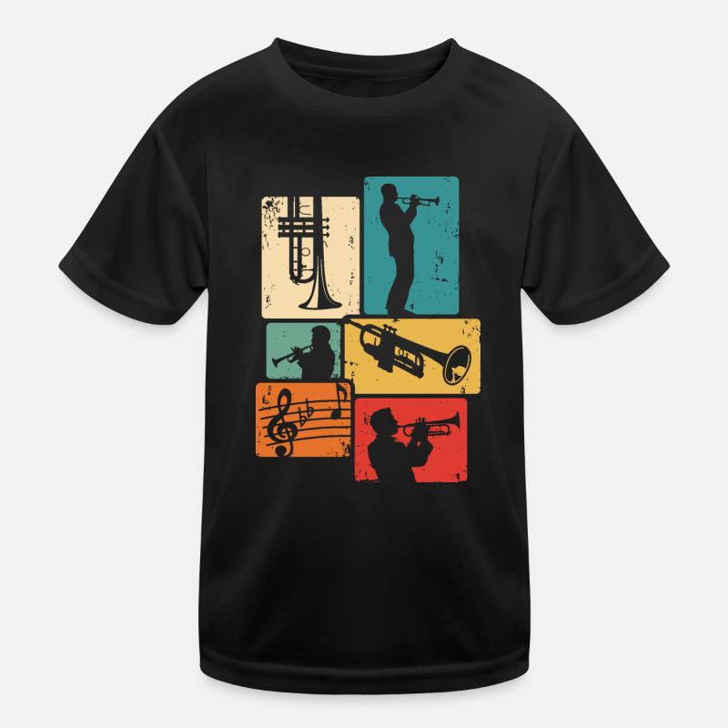 Trompete Musiker Orchester Trompeter Kinder Funktions-T-Shirt