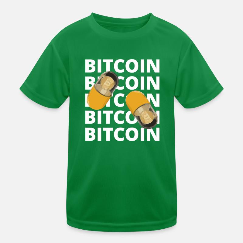 Bitcoin BTC Crypto Blockchain Coin Exchange Coin Kids Functional T-Shirt