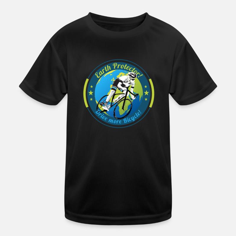 Earth Protector - Drive more Bicycle! Kinder Funktions-T-Shirt