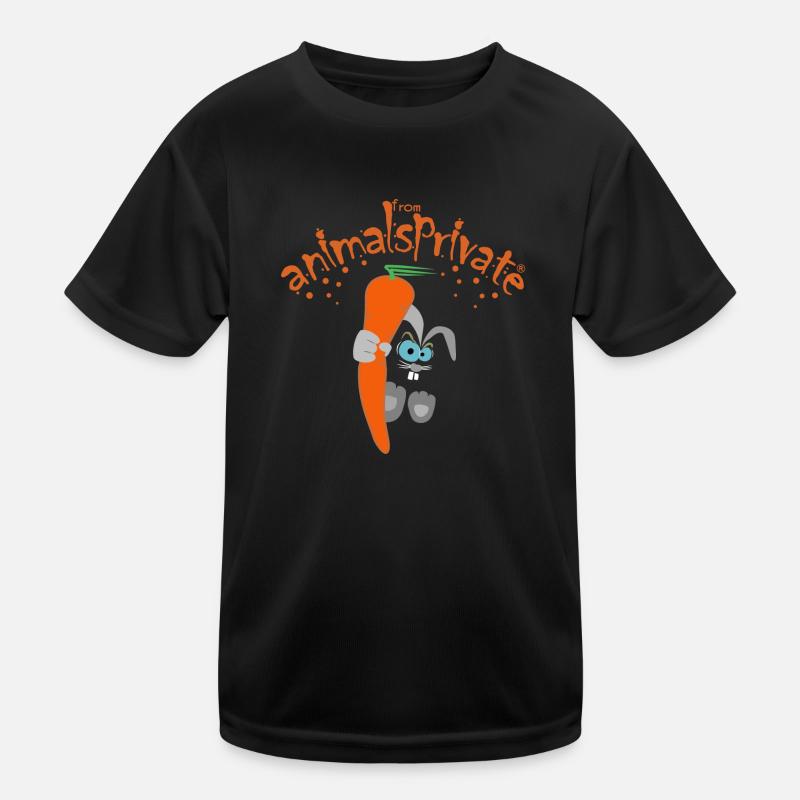animalsprivate orange Hase Kinder Funktions-T-Shirt