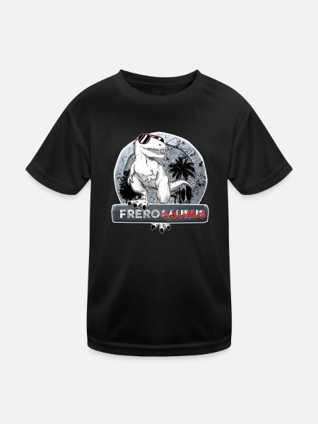 Frèrosaurus Grand Frére Dinosaure Idée Cadeau - T-shirt sport Enfant - noir - Devant