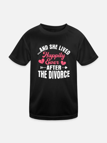 ... And She Lived Happily Ever After The Divorce Ex - Kids Functional T-Shirt - black - Front