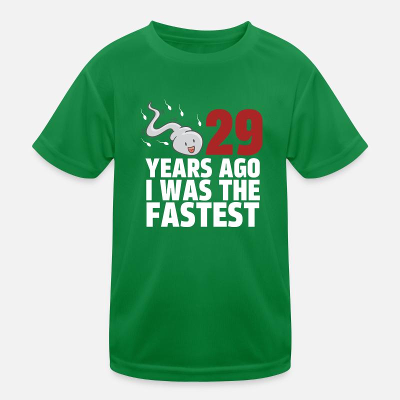 Vor 29 Jahren war ich der Schnellste Kinder Funktions-T-Shirt