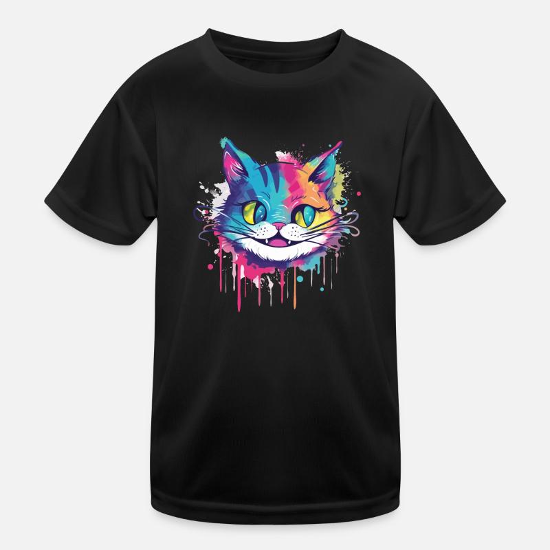 Chat de couleur folle T-shirt sport Enfant