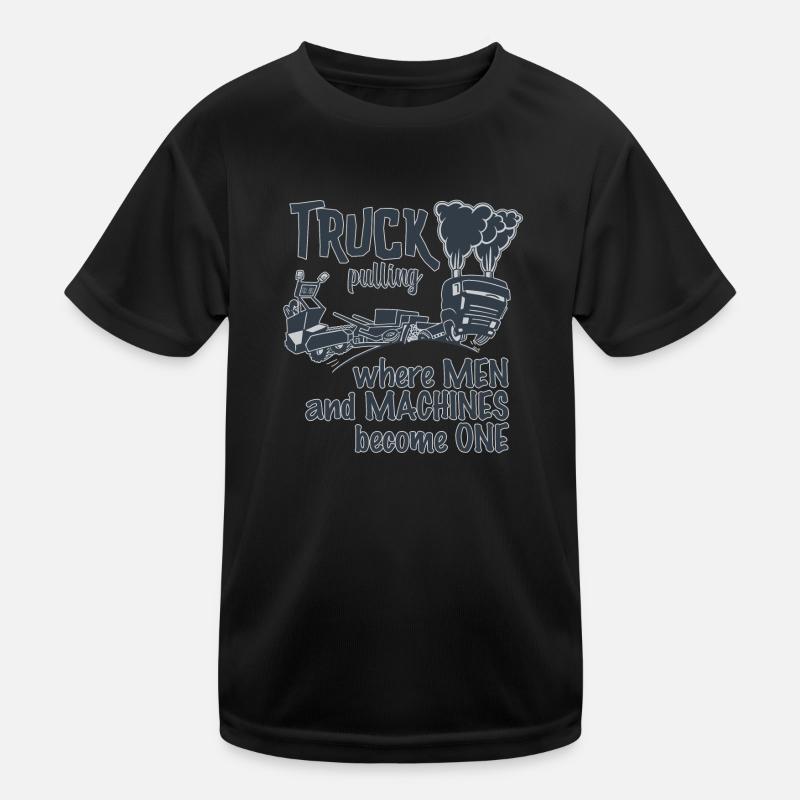 truck pulling duotone Kids Functional T-Shirt