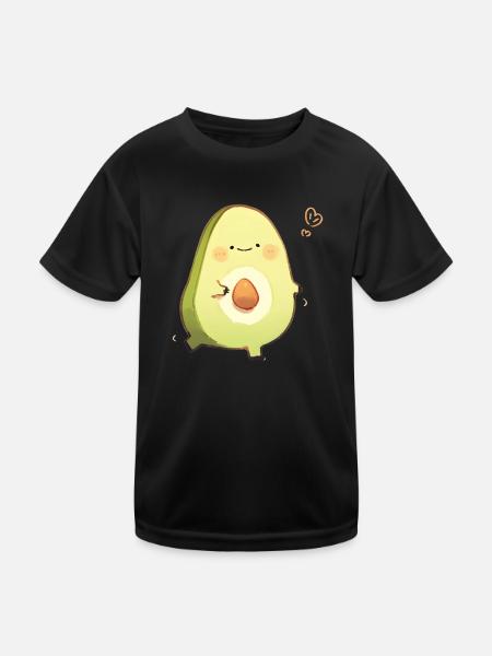 Embracing avocado - Kids Functional T-Shirt - black - Front