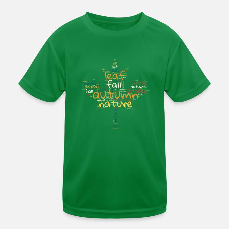 Blattförmiger Herbst Kinder Funktions-T-Shirt