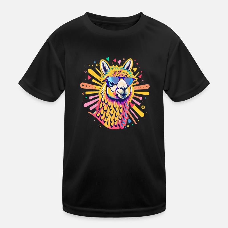 Alpaca Pop Art Kids Functional T-Shirt