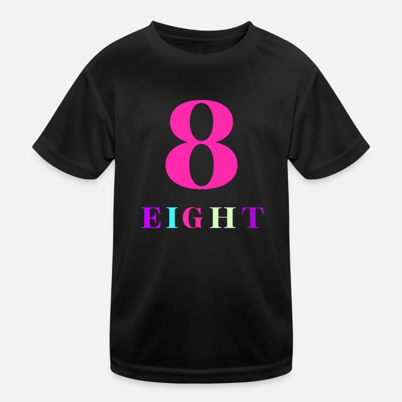 Eight-8th Anniversary Kids Functional T-Shirt