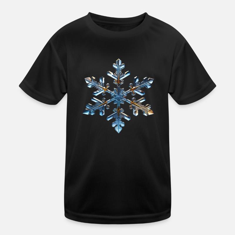 Schneeflocke Kinder Funktions-T-Shirt