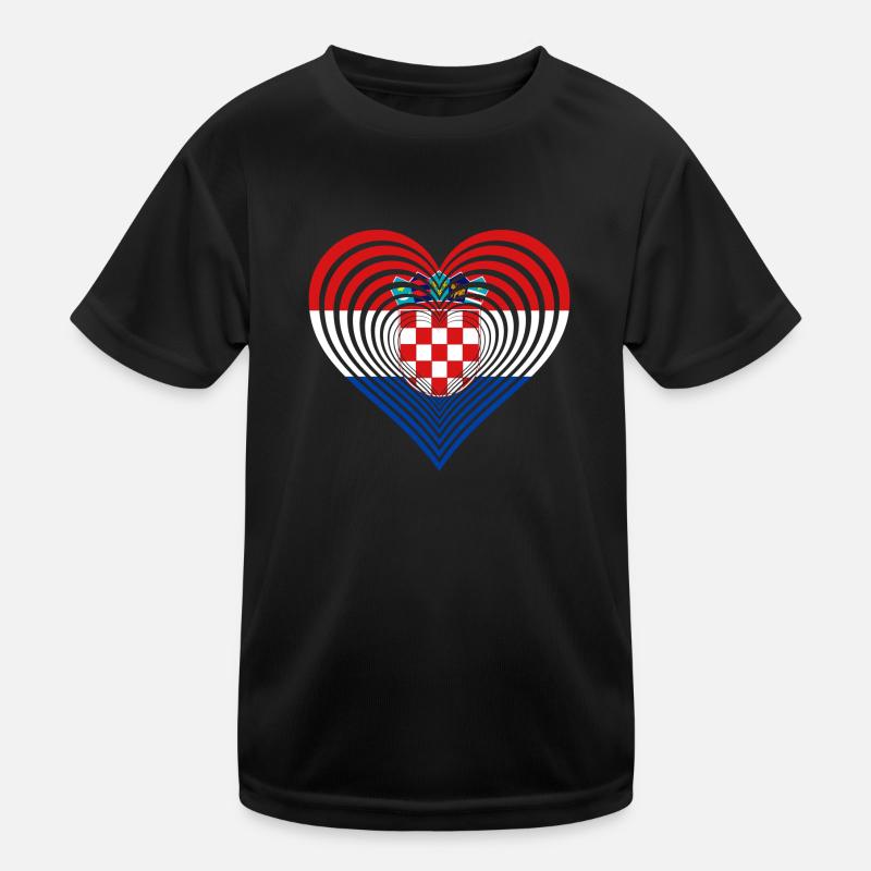 Kroatien Kinder Funktions-T-Shirt
