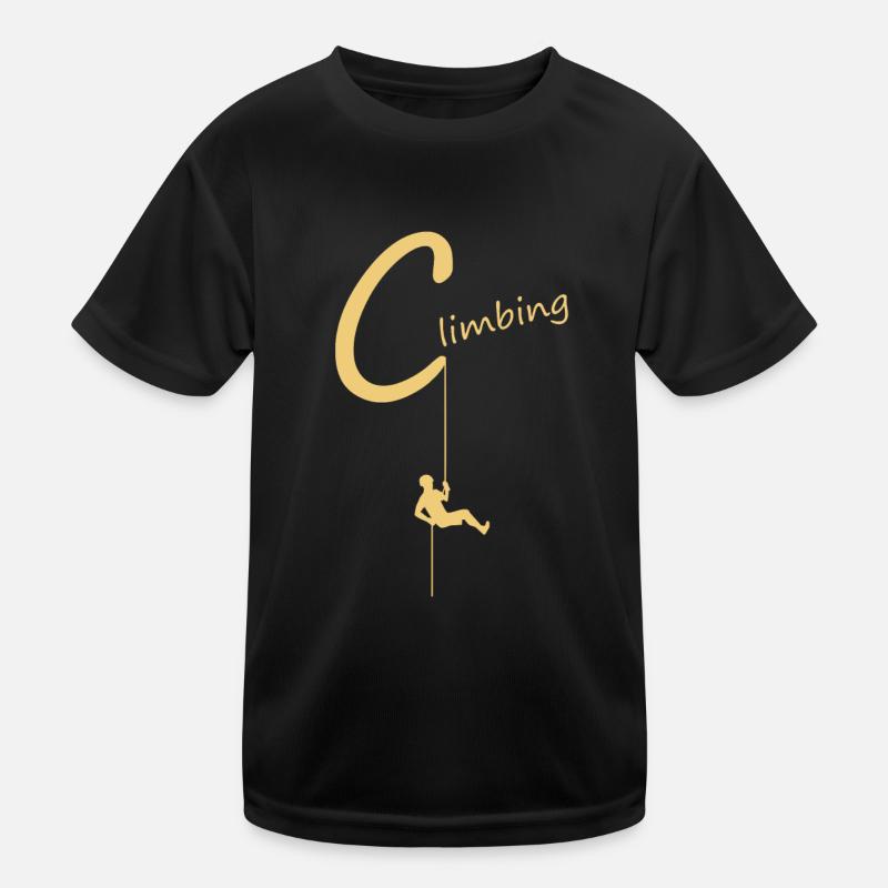 klettern, climb, climbing Kinder Funktions-T-Shirt